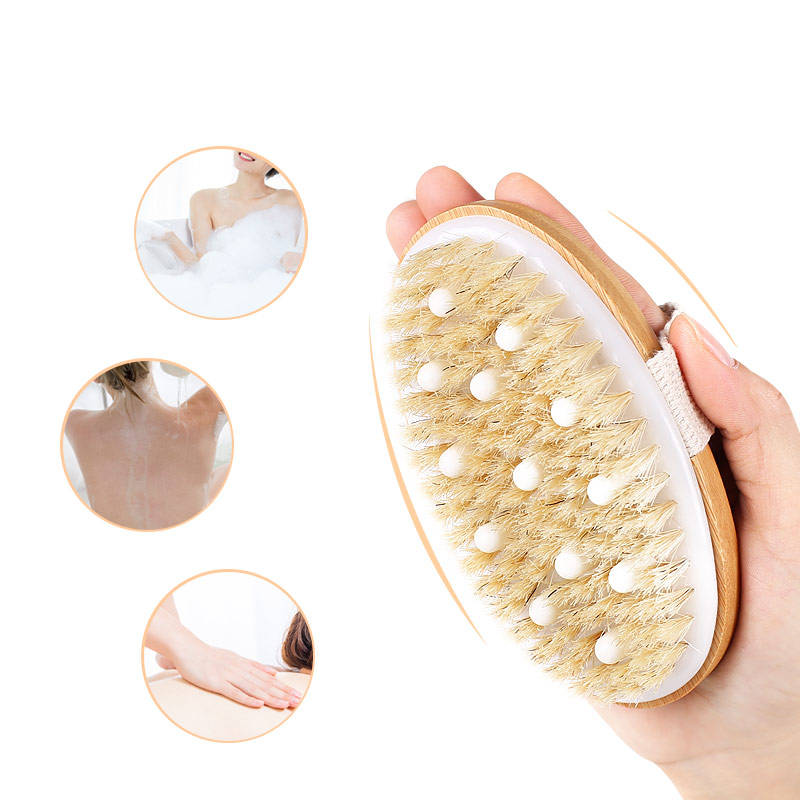 Handleless palm grip body brush for exfoliation
