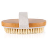 Bamboo Handleless Oval Body Brush with Soft Massage Beads – Natural Exfoliating Dry Brush for Smooth & Glowing Skin