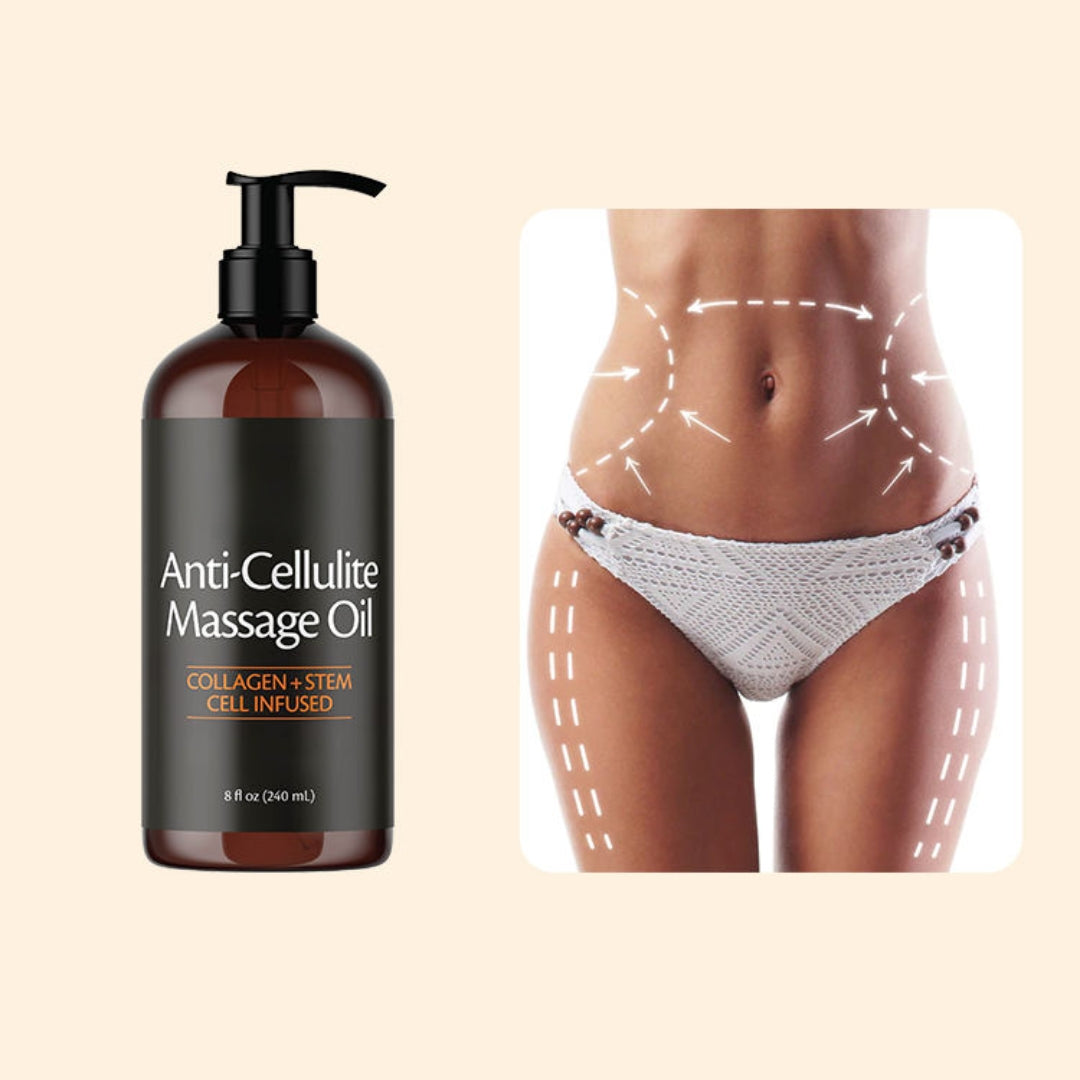 Anti cellulite oil for home spa body care routine