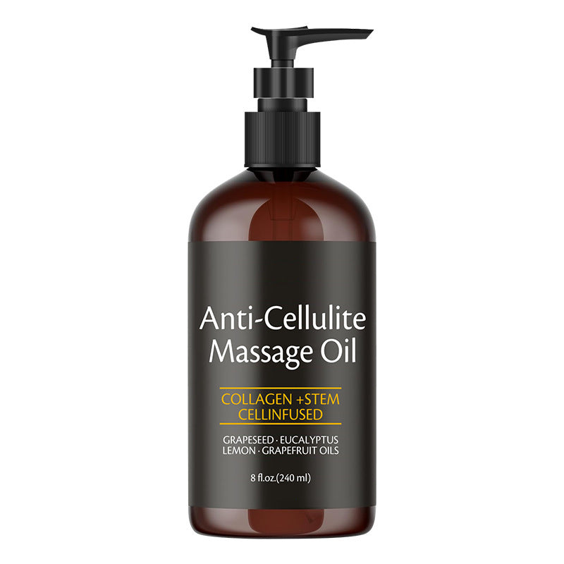 Premium anti cellulite body massage oil bottle 240ml