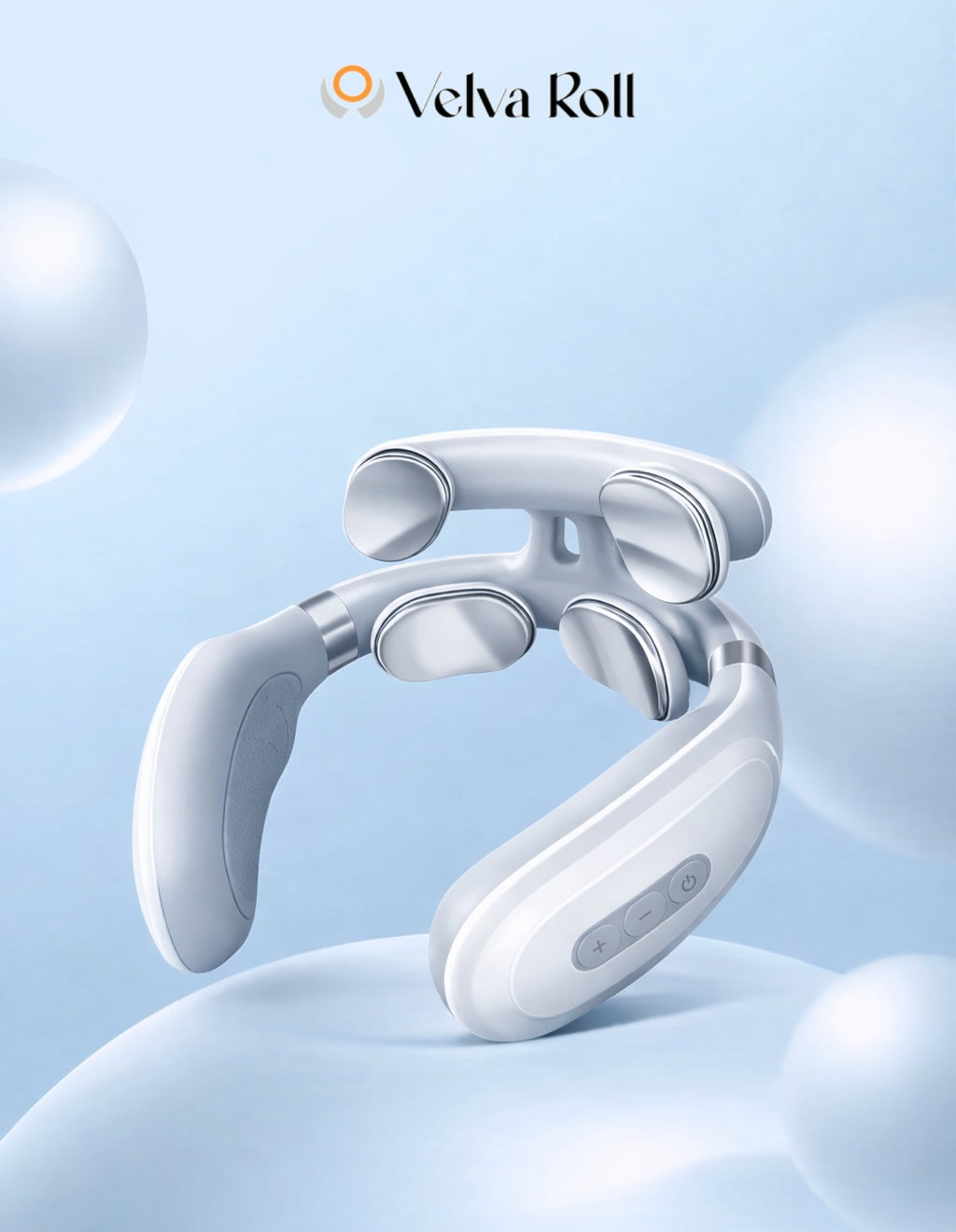 VelvaRoll heated neck massager for pain relief