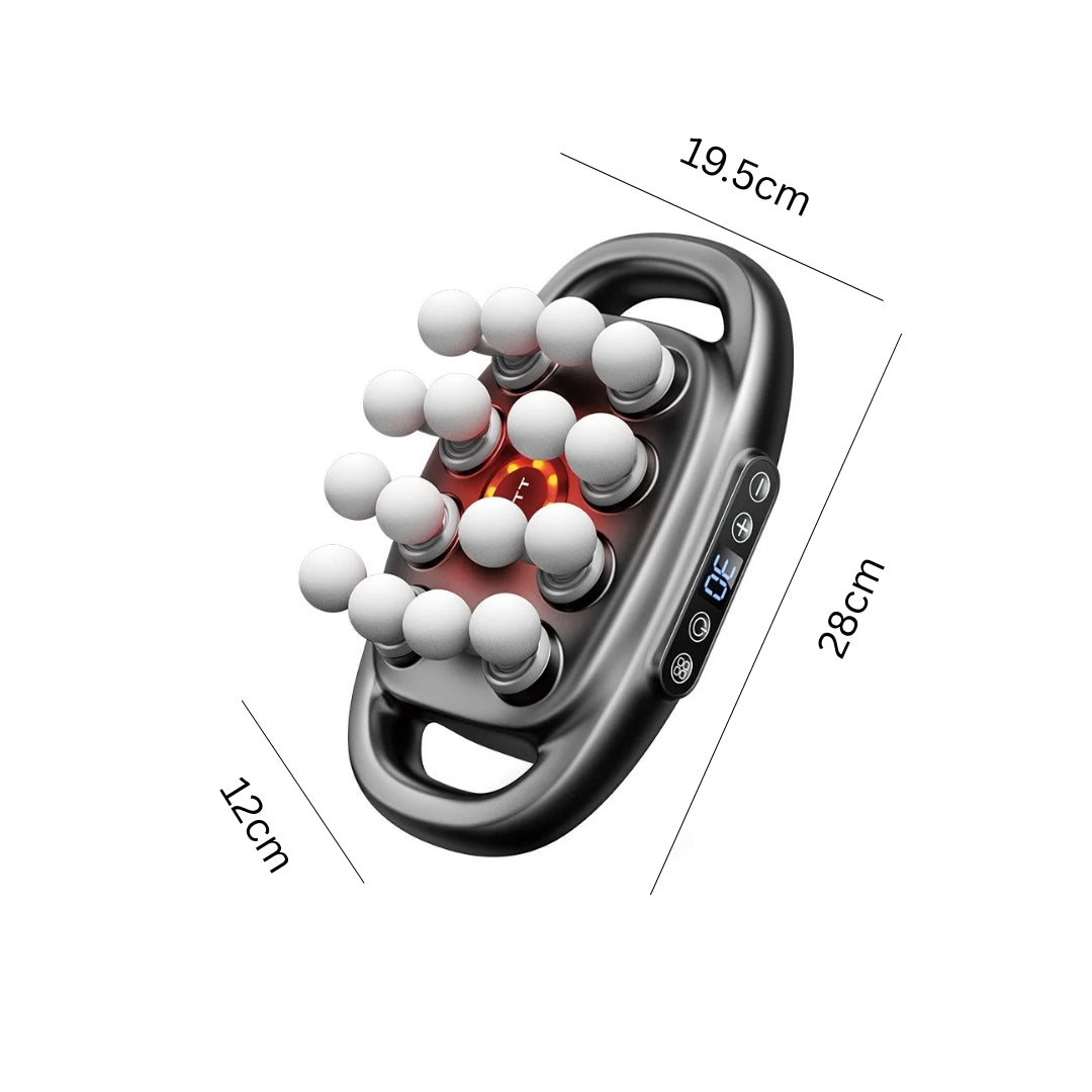 16-Head Deep Tissue Fascia Massager – Full-Body Handheld Muscle Relaxation with Adjustable Power Levels