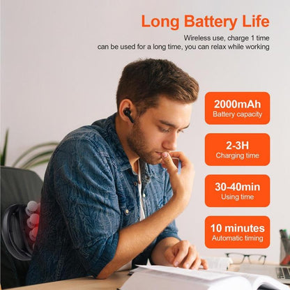 

Grey massage gun with adjustable speed levels