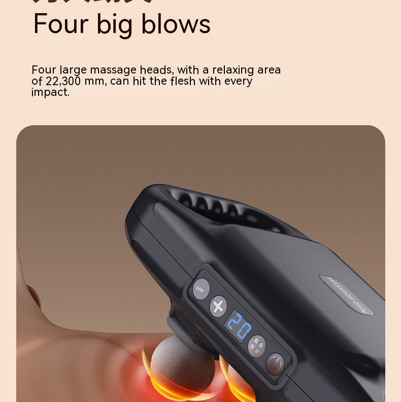 

Rechargeable percussion massager with multi-gear control