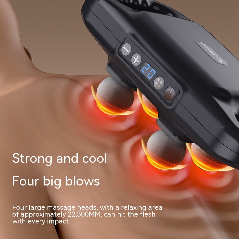 

Quiet handheld massager with adjustable levels