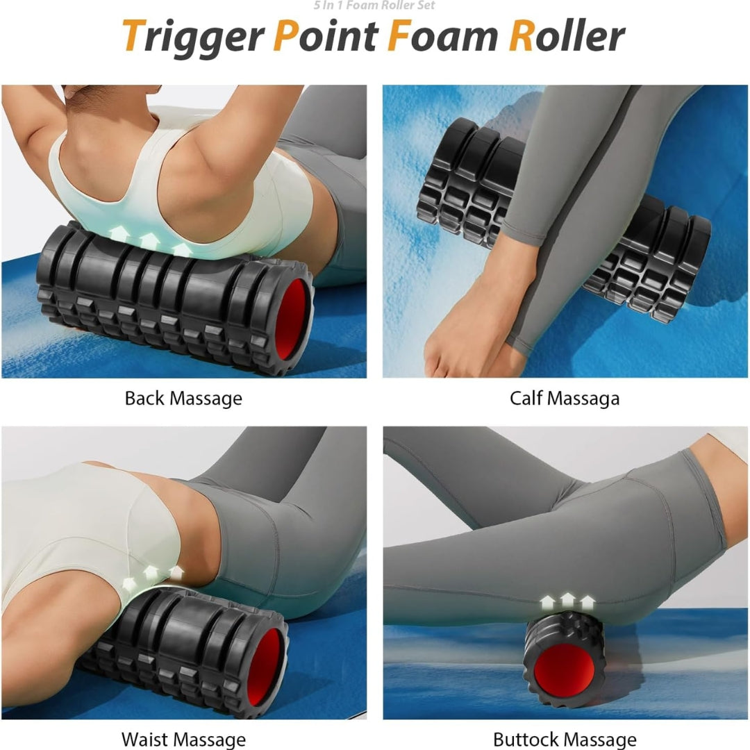

Yoga strap and foam roller tools for home workouts