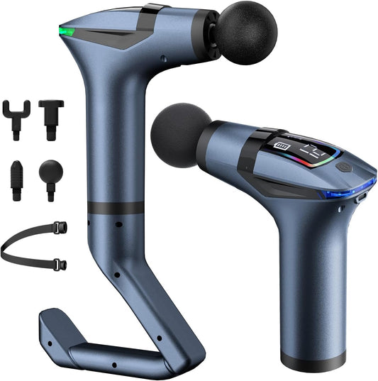 Long-handle electric percussion massager for back and body