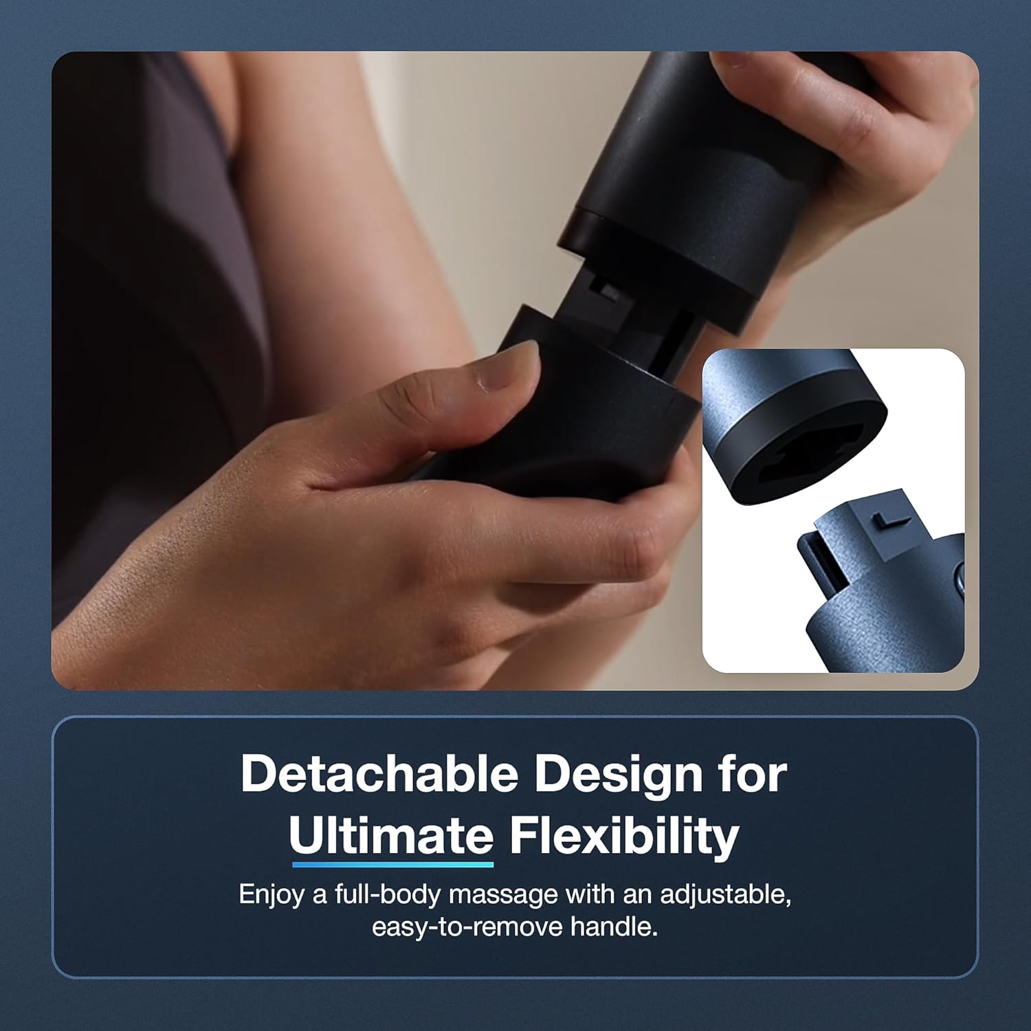 

Rechargeable long-handle massager for everyday comfort