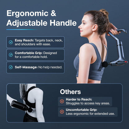 Long-Handle Electric Percussion Massage Device – Deep Tissue Body Massager for Muscle Relaxation