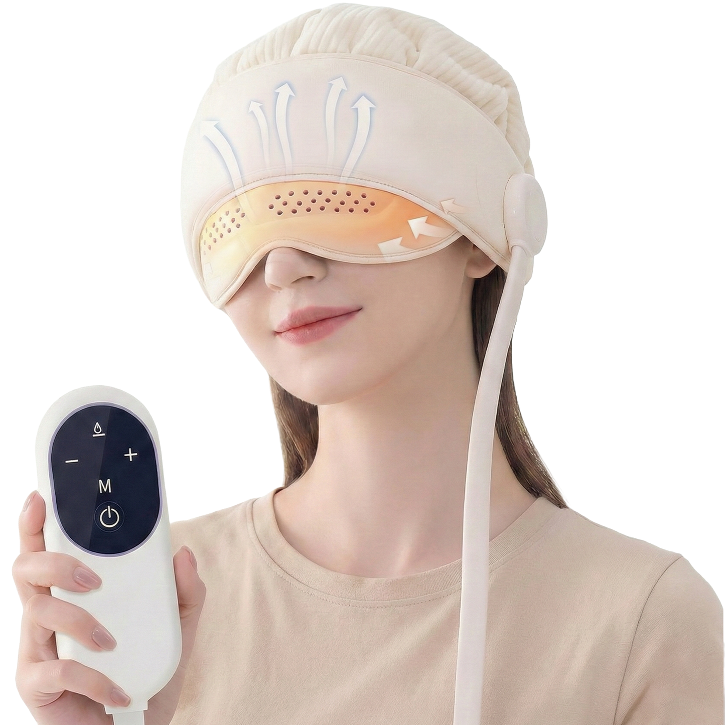Electric Head Massager - 6 Zone Air Pressure & 3 Heat Levels