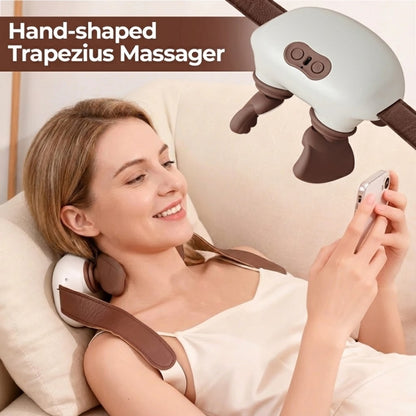 Bionic Neck & Shoulder Massager – Heated Wireless Kneading Device 