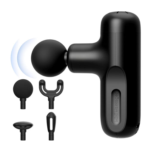 Mini portable massage device with four silicone heads