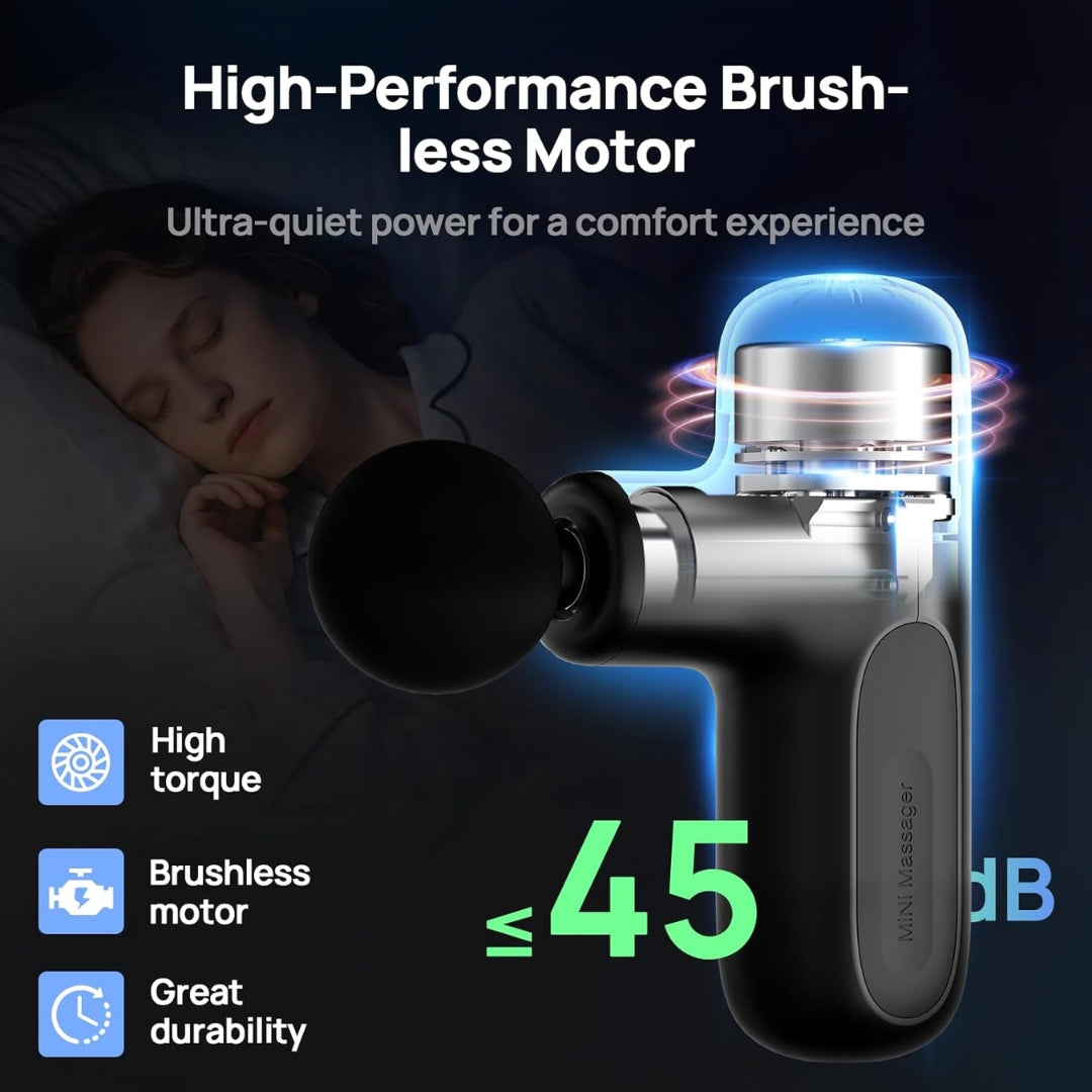 

High-speed vibration massager for travel and gym