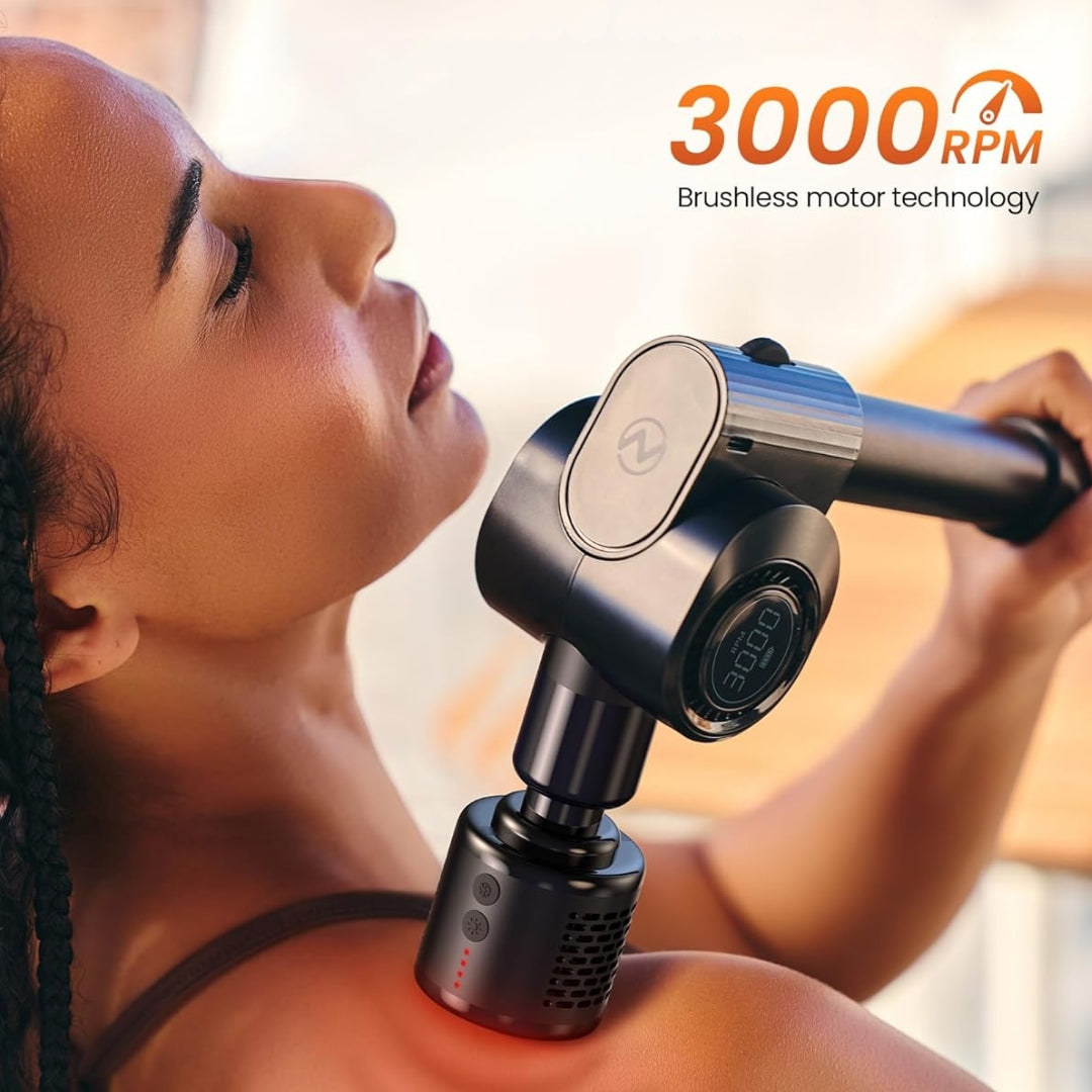 

Interchangeable massage heads for body relaxation