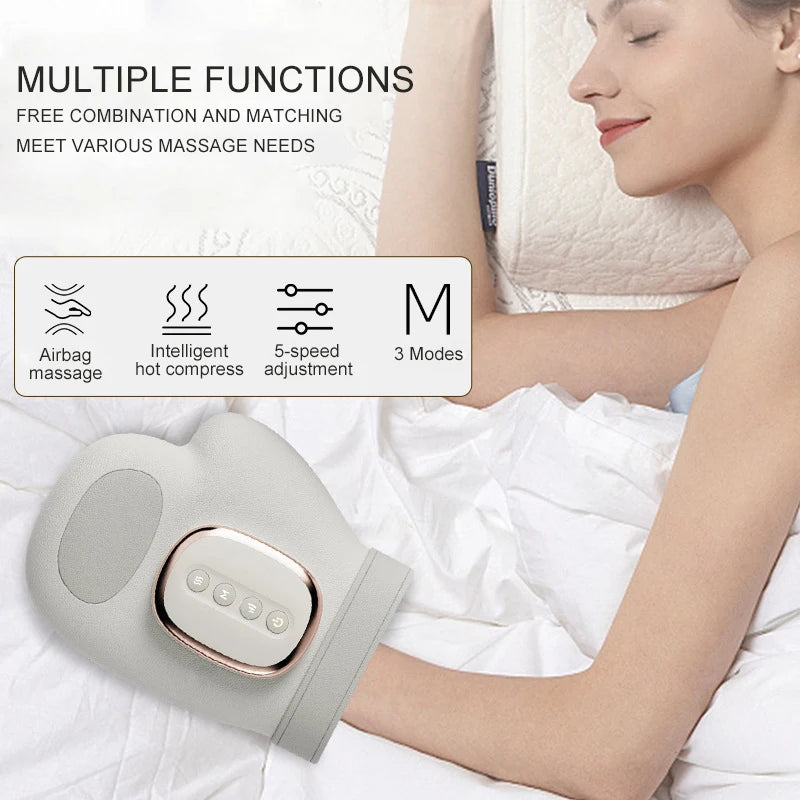 Wireless Electric Glove Hand Massager – Kneading Rollers for Wrists, Fingers & Palms