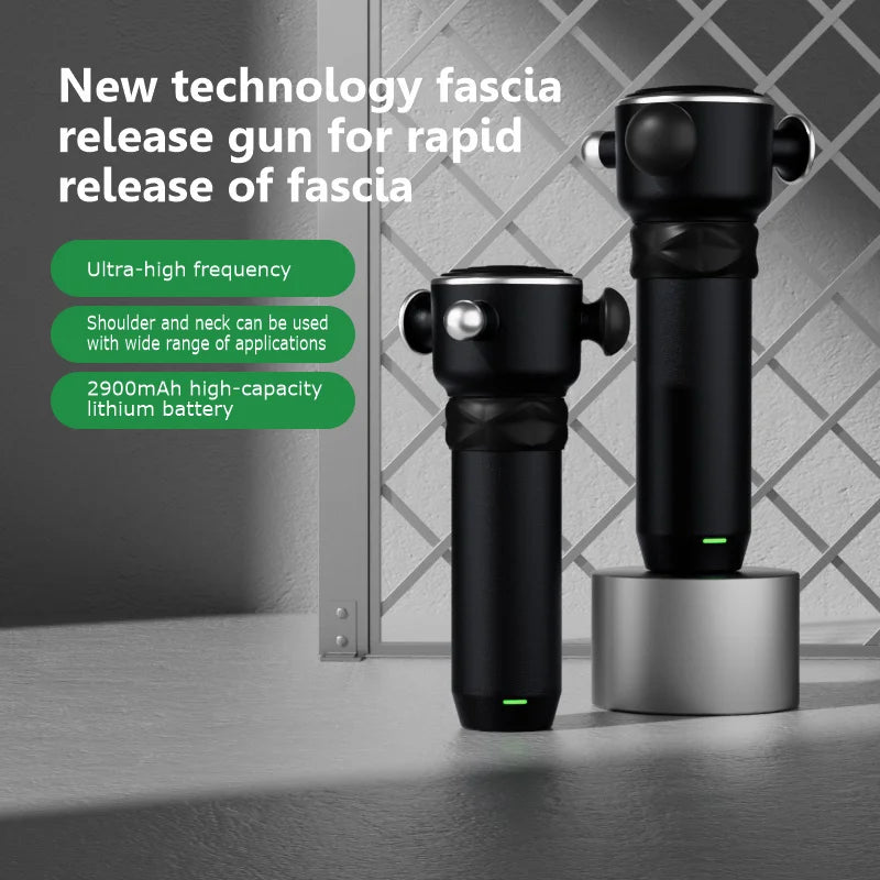 

Portable massage gun with four interchangeable heads