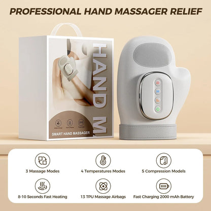 Wireless Electric Glove Hand Massager – Kneading Rollers for Wrists, Fingers & Palms