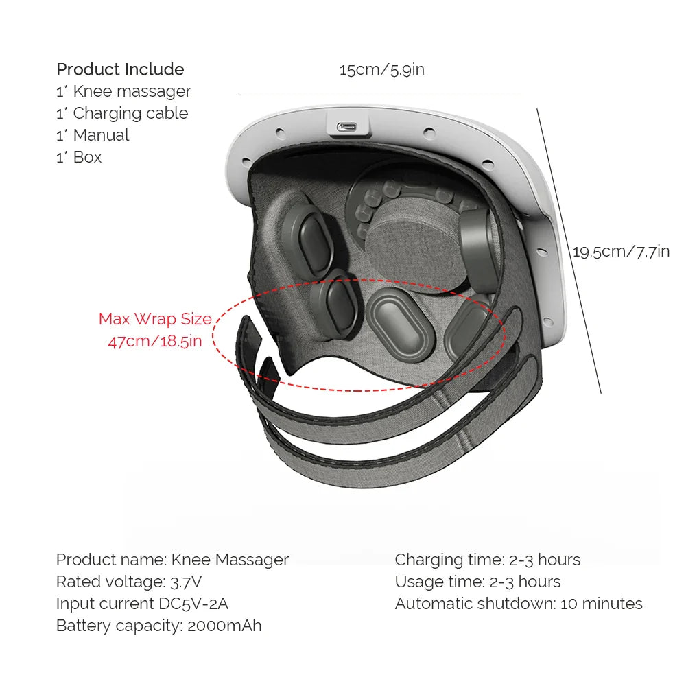3-Heat Level Knee Massager – Soothing & Comfortable