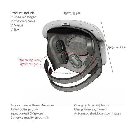 3-Heat Level Knee Massager – Soothing & Comfortable