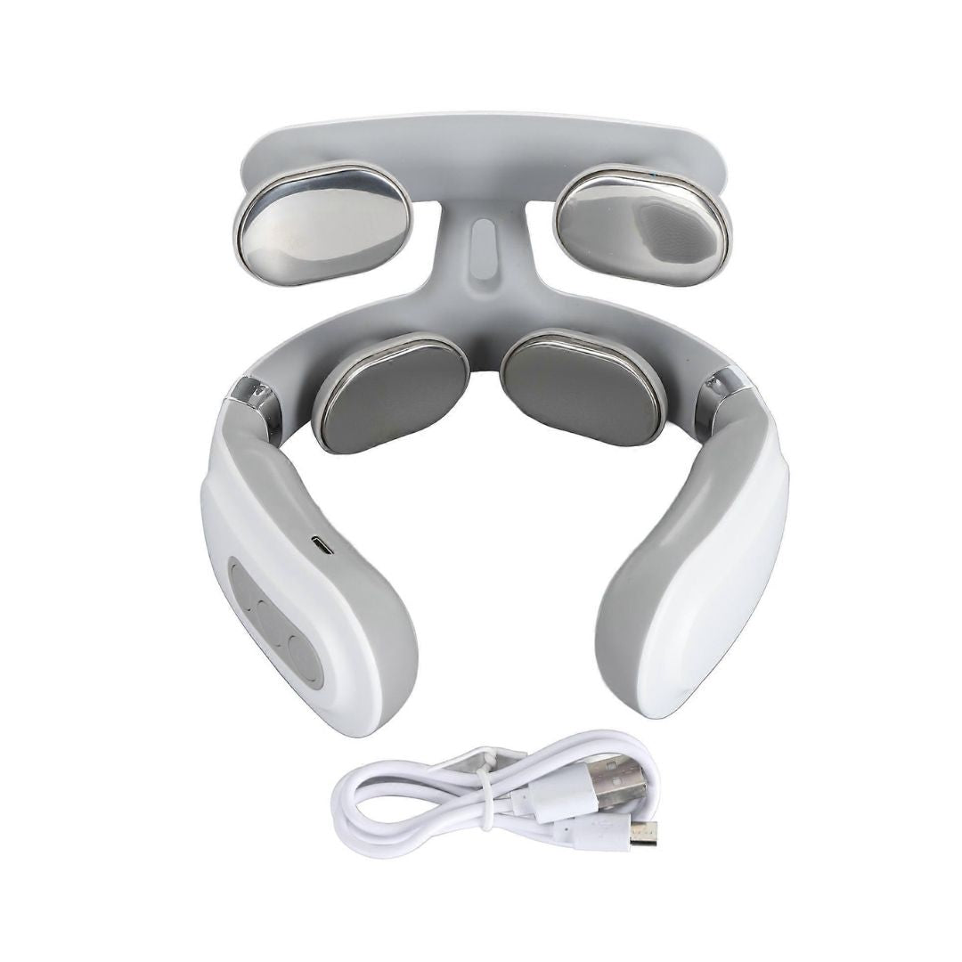 Electric Neck Massager with Heat – 4 Heads, 6 Modes, 14 Intensity Levels